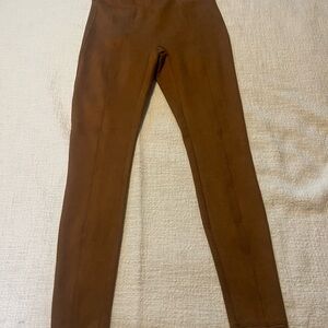 SPANX Faux Suede camel Color Leggings